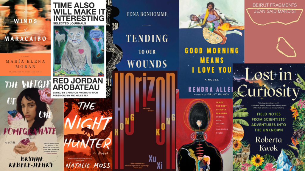 A colorful collage of books covers from this month's list